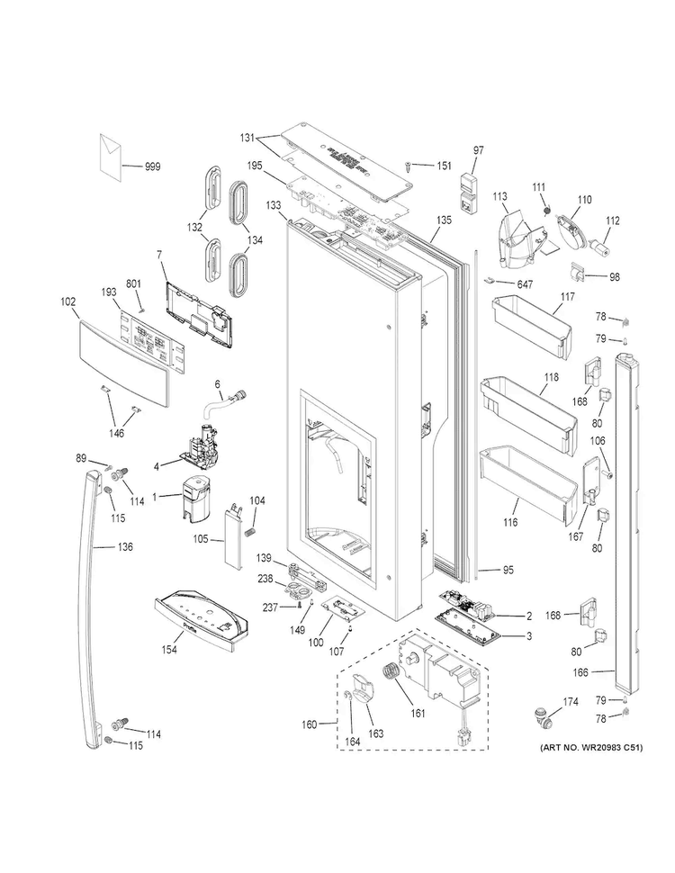 WG03F06158 Refrigerator Bracket And Motor Assembly