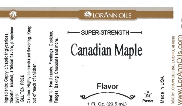 Canadian Maple Flavoring - Super Strength Flavor 1 oz., 16 oz., 1 Gallon, 5 Gallons - Ships Free Within Canada on Orders Above CAD $199