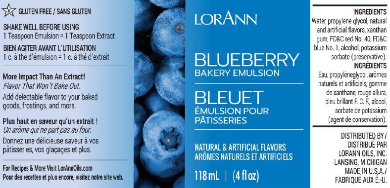 Blueberry Bakery Emulsion - 4 oz. - 16 oz., 1 Gallon, 5 Gallons - Bakery Emulsions Canada - Ships Free Within Canada on Orders Above CAD $199