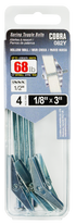 1/8"x3" Spring Toggle Bolts w/ Screw (4 Pack)