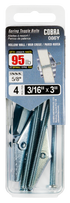 3/16"x3" Spring Toggle Bolts w/ Screw (4 Pack)
