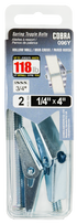 1/4"x4" Spring Toggle Bolts w/ Screw (2 Pack)