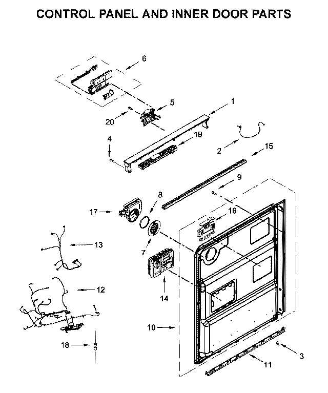 W11460962 Dishwasher Panel - UI - XPart Supply