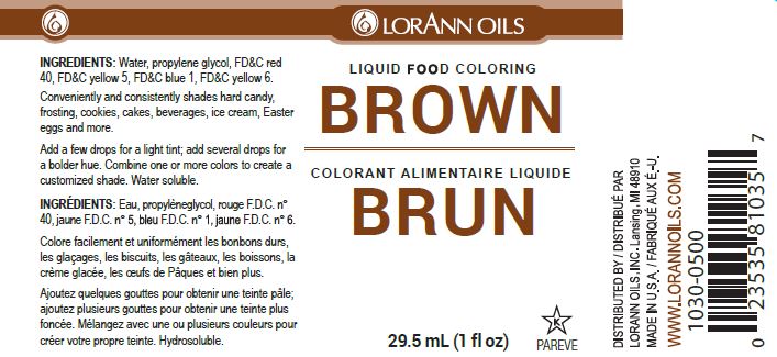 Brown Liquid Food Color - Liquid Food Coloring - 4 oz - 1 Gallon - Ships Free Within Canada on Orders Above CAD $199