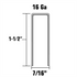 7/16”x1-1/2” 16 Gauge Electro Galvanized Crown Staples