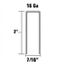 7/16”x2” 16 Gauge Electro Galvanized Crown Staples