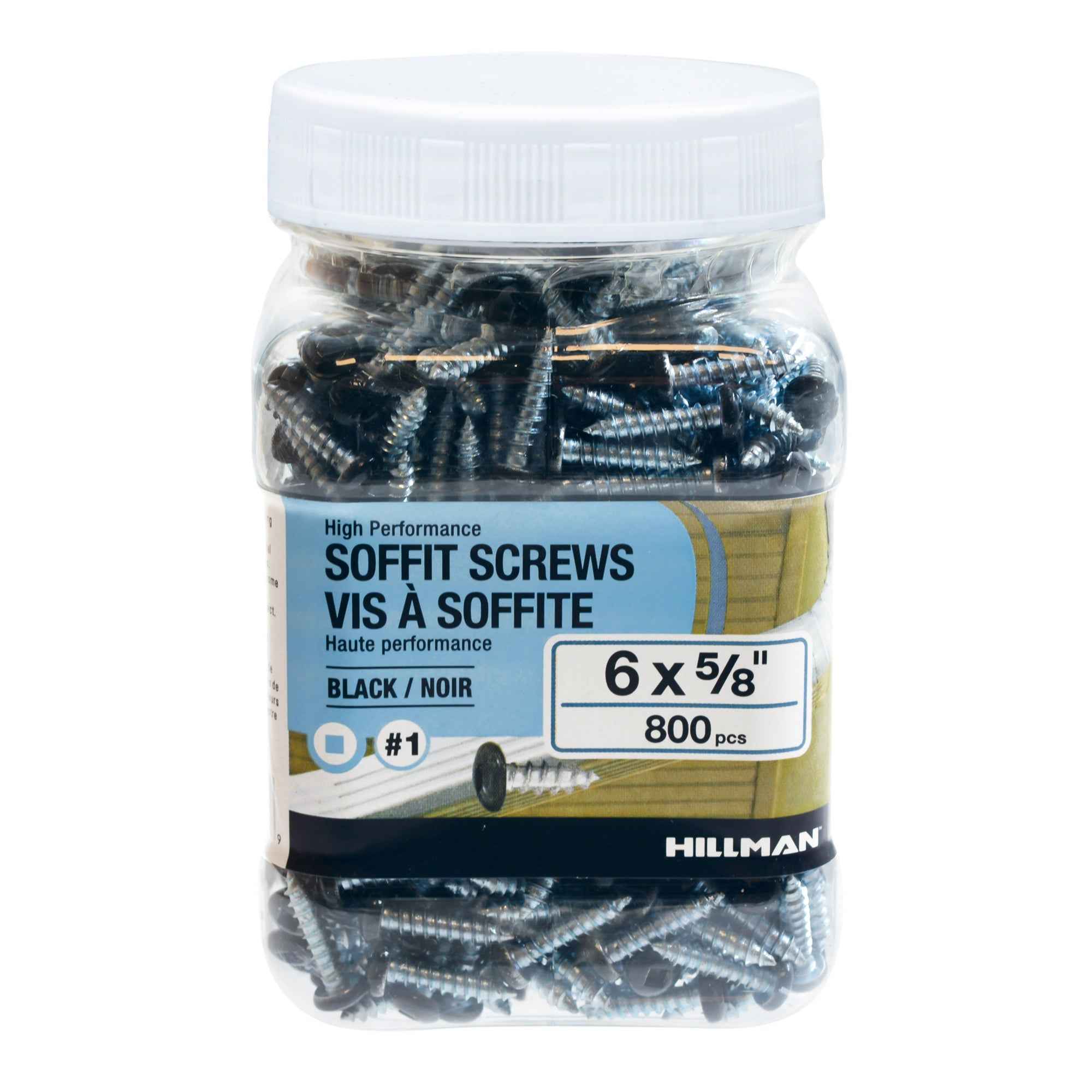 6x5/8 Panhead Soffit Screws, Painted Black (800 Pieces)