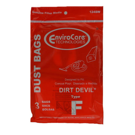 Dirt Devil Type F Vacuum Bags 3pk Part 124SW - XPart Supply