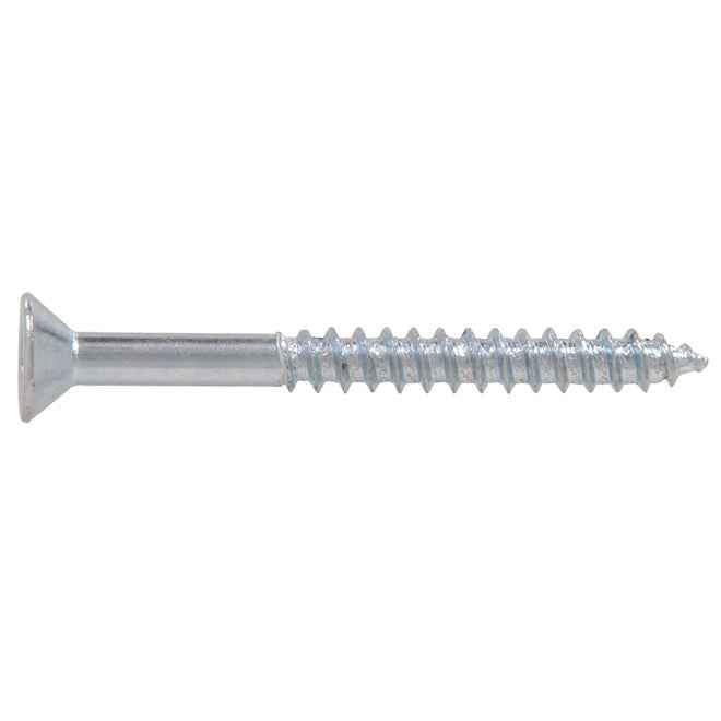 #4x1" Flat Head Zinc Wood Screw (16/Pack)