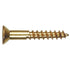 8x3/4 Flat Head Brass Wood Screw (50/Box)