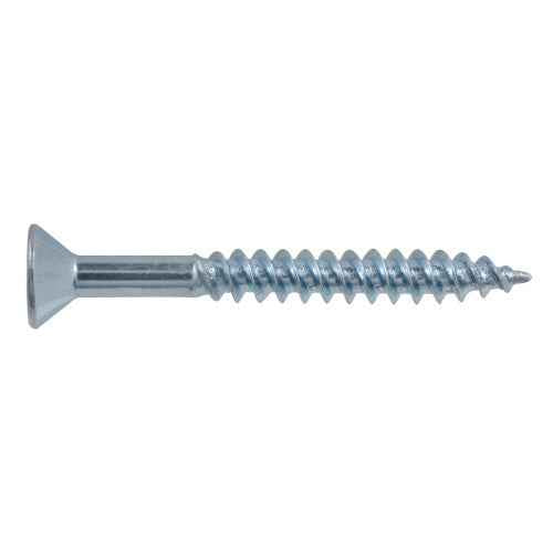 8x1-1/2 Flat Head Zinc Wood Screw (100/Box)