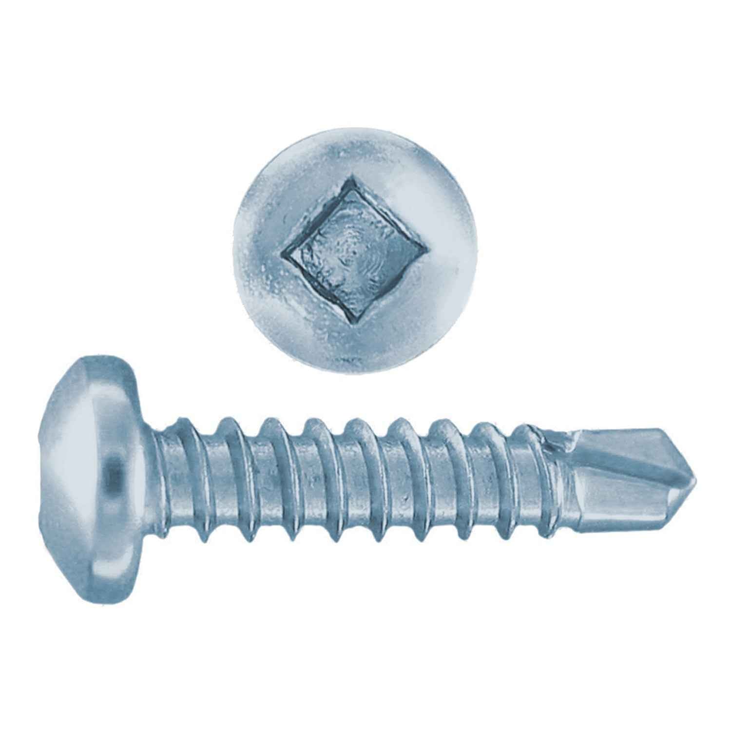 8x1-1/2 Pan Head Zinc Self-Drilling Sheet Metal Screw (100/Box)