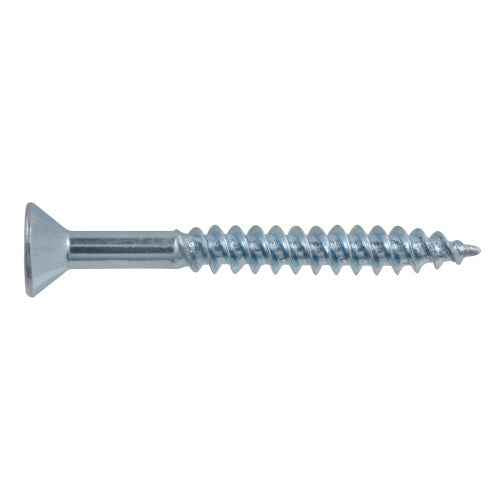 8x1-1/2 Flat Head Zinc Wood Screw (300/Box)