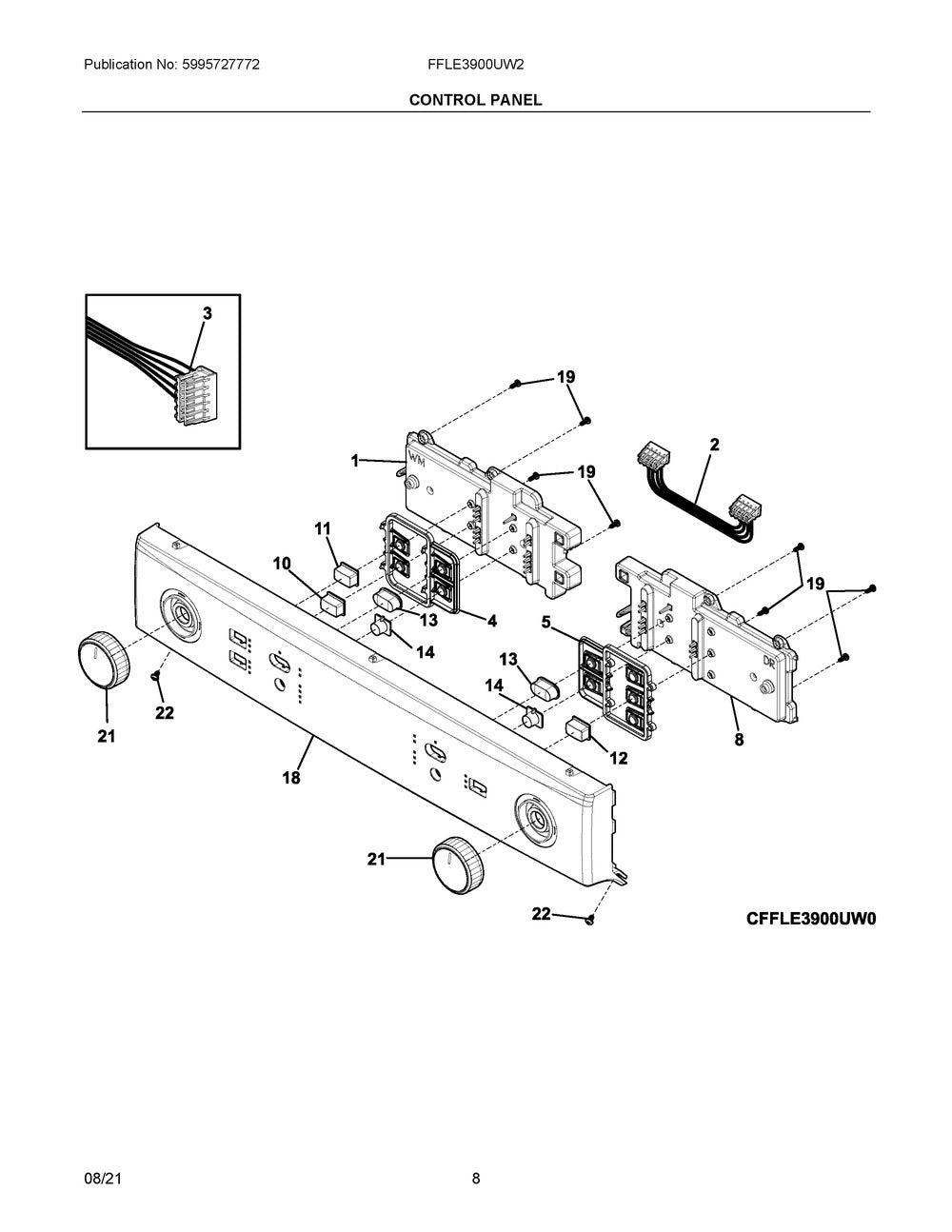 5304521434 Laundry Center Dryer Wire Harness - XPart Supply Ltd.