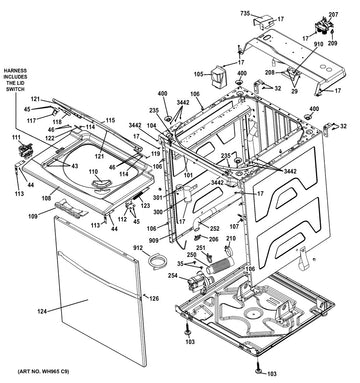 HINGE LONG WASHER COVER