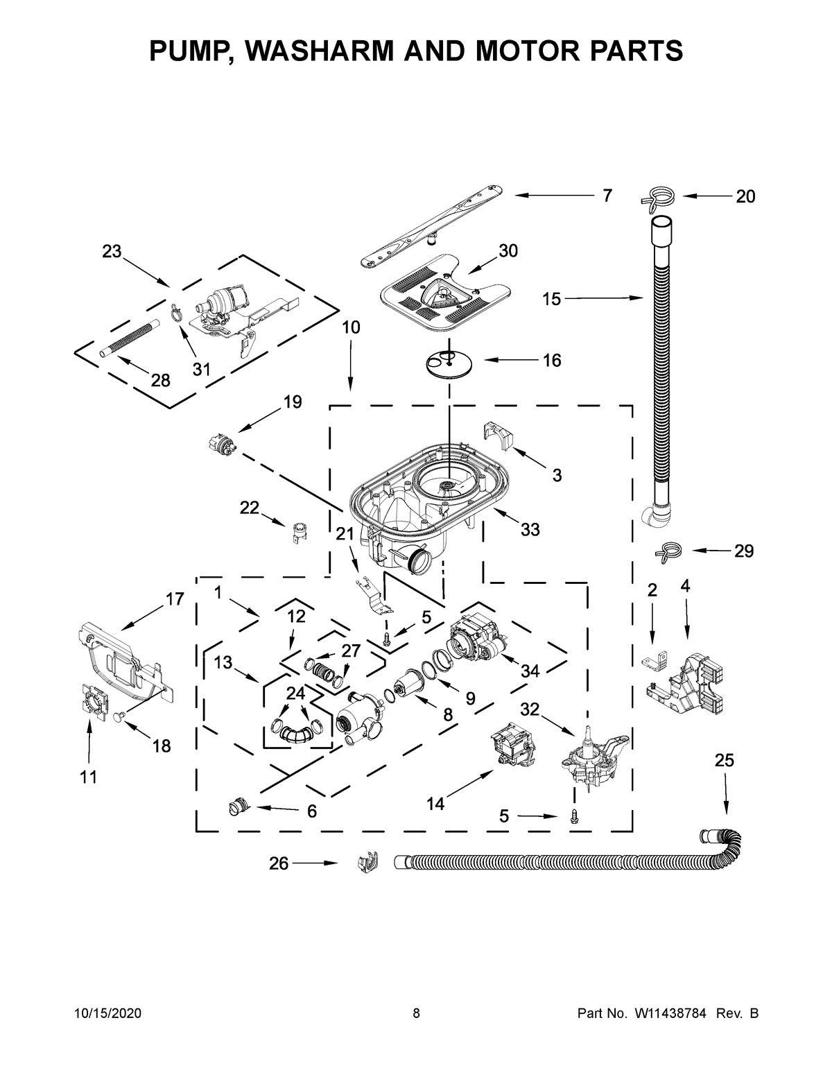 W11643383 Dishwasher Circulation Pump Filter (Pump Filter, Fine Filter, Sump Filter, Filter Screen)