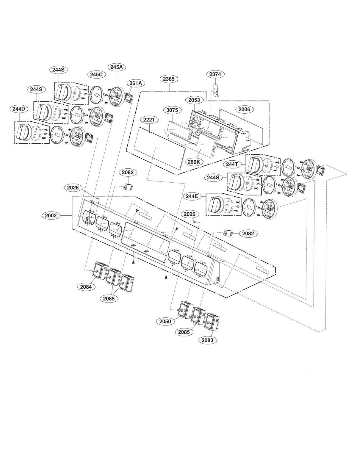 LG Range Surface Burner Infinite Switch EBF62174906 (Replaces EBF62174901)