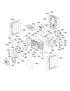Diagram of cavity parts for an appliance with labeled components.