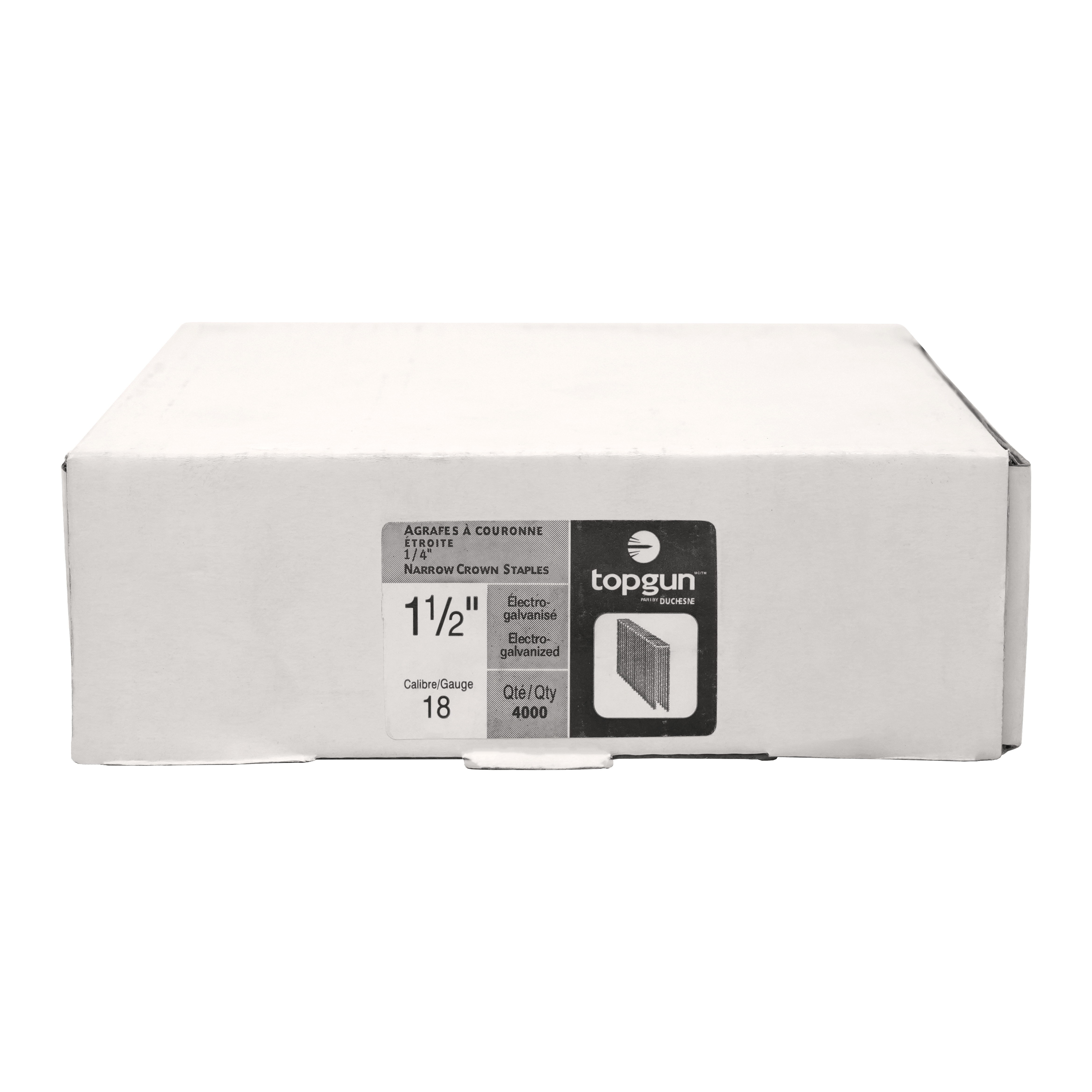 1/4"x1-1/2" Narrow Crown Staple Electrogalvanized (4,000 Pieces)
