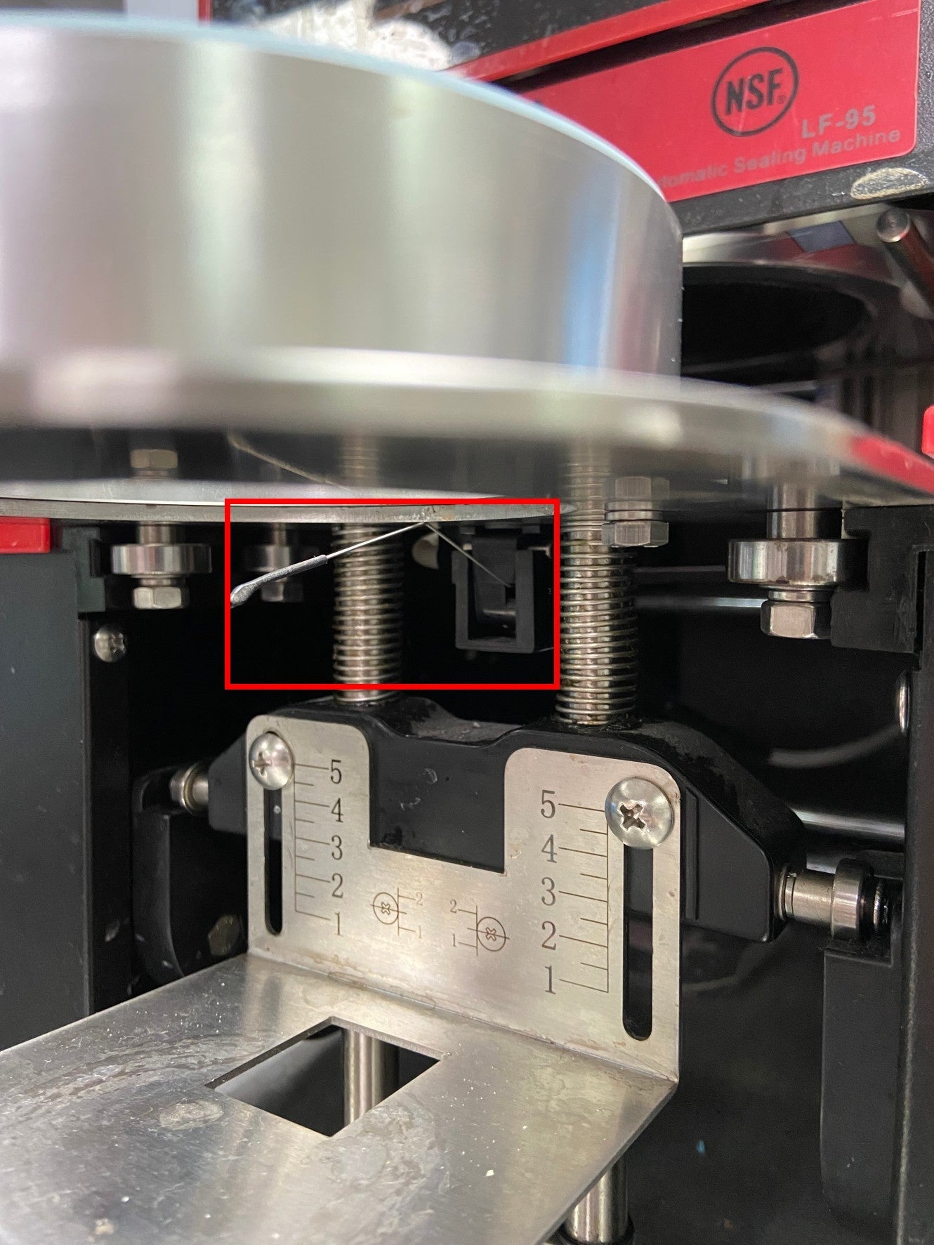 Sealing Film Machine with Contact Sensor | Recommended for FROSTED injection PP 90mm cups (UL Certified/Complies with NSF/ANSI Standard 2)