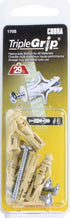 #6 TripleGrip Wall Anchor w/ Screws, Beige (6 Pack)