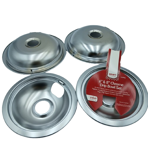 L304458797 Drip Pan Set (2) 6" Pans & (2) 8" Pans, Chrome - XPart Supply