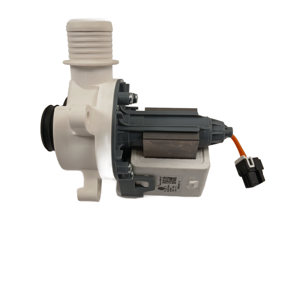 WPW10276397 washer drain pump replacement white plastic housing motor assembly with orange connector