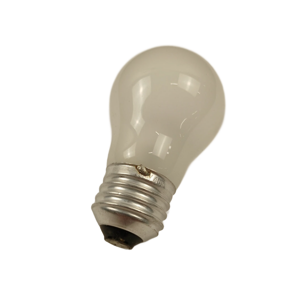 40W A15 Appliance Light Bulb for Refrigerators, Ranges, and Dryers. 40W, 120V.