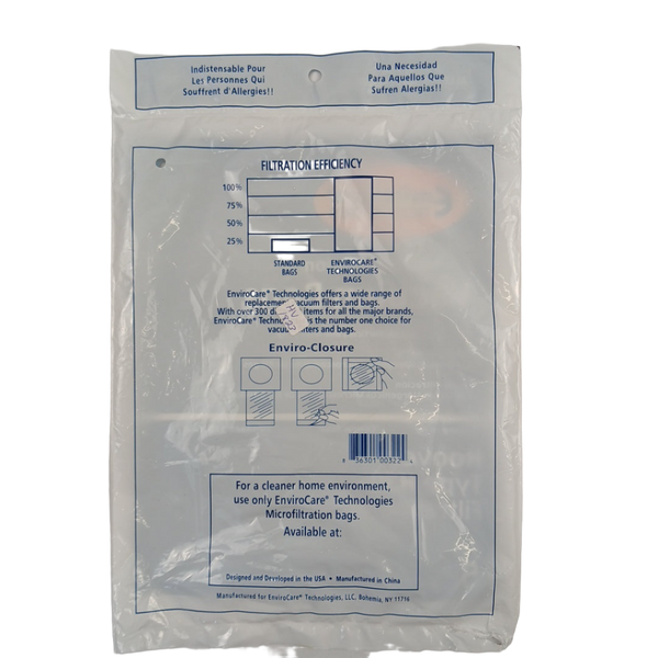 322 Vacuum Bags, Type H30 Filtration System - XPart Supply