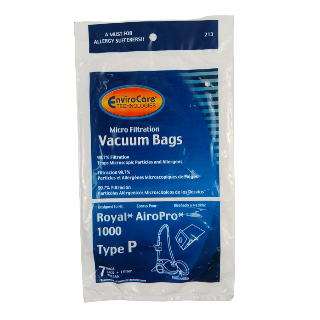 213 Vacuum bag, Micro Filtration Type "P" 7pk - XPart Supply Ltd.
