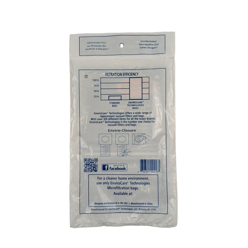 213 Vacuum bag, Micro Filtration Type "P" 7pk - XPart Supply Ltd.