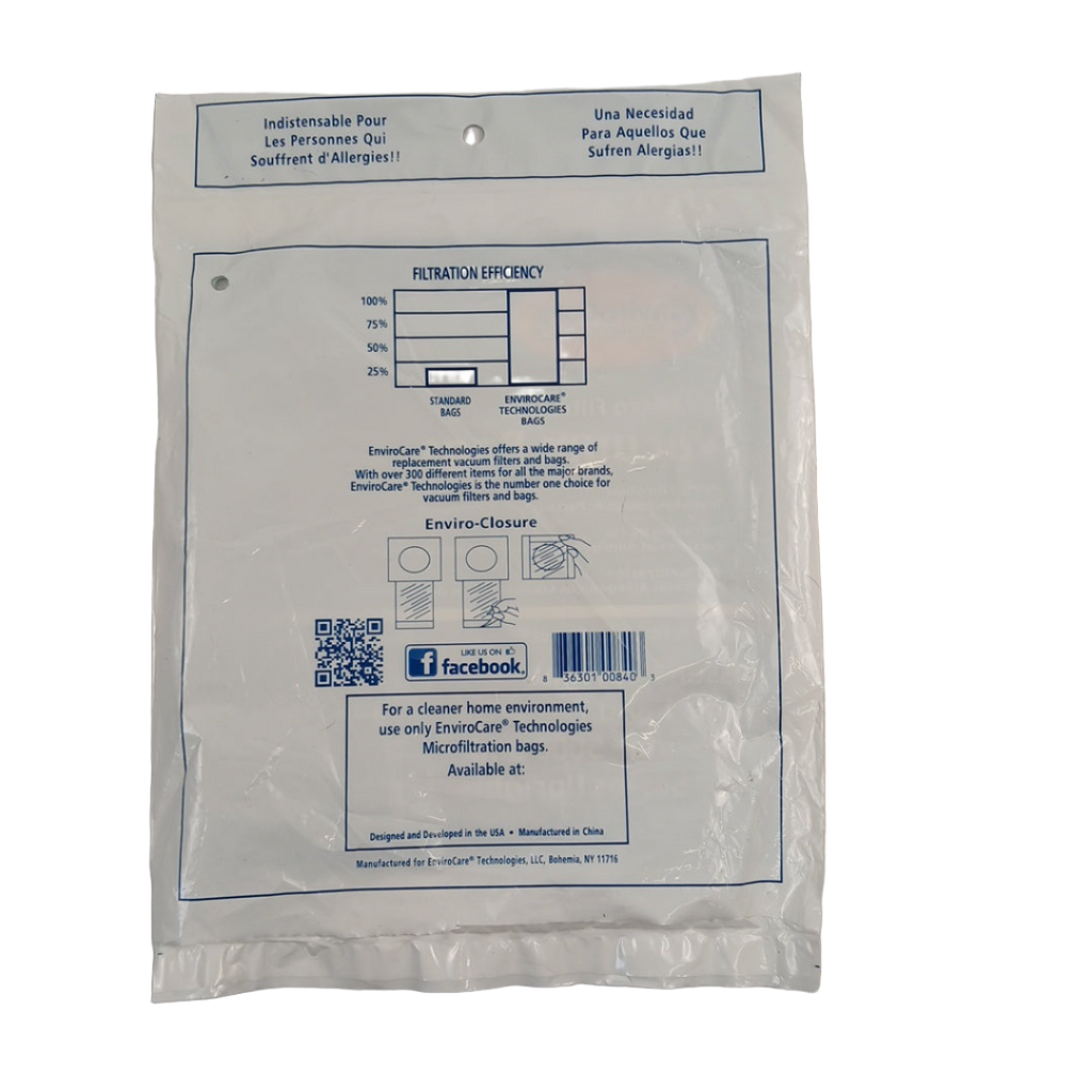 840 Vacuum bag, Micro Filtration 3pk - XPart Supply