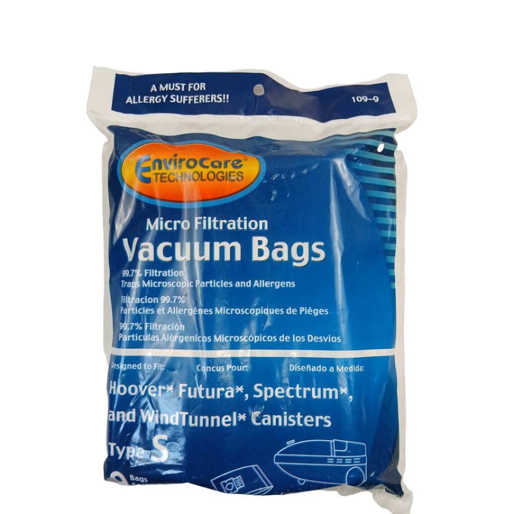 109-9 VACUUM BAG, TYPE "S" MICRO FILTRATION, 9 PK - XPart Supply