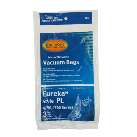 62389 Vacuum Bag, Style PL Micro Filtration 3pk - XPart Supply