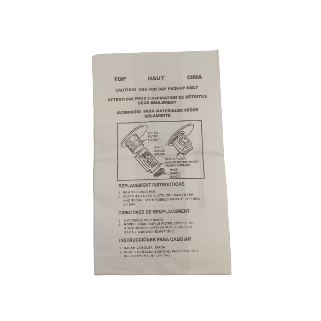 Vacuum bag - Set of 5 - Shop Vac Motor filter - XPart Supply