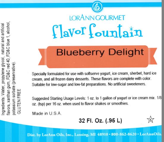 Blueberry Delight Flavor - 4 oz. - 32 oz. - Ice Cream and Beverage Flavors - LorAnn Oils - Canadian Distribution - Ships Free Within Canada on Orders Above CAD $199