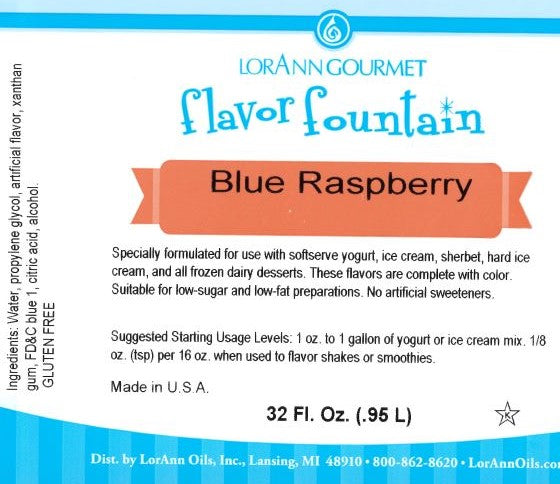 Blue Raspberry Flavor - 4 oz. - 32 oz. - Ice Cream and Beverage Flavors - LorAnn Oils - Canadian Distribution - Ships Free Within Canada on Orders Above CAD $199