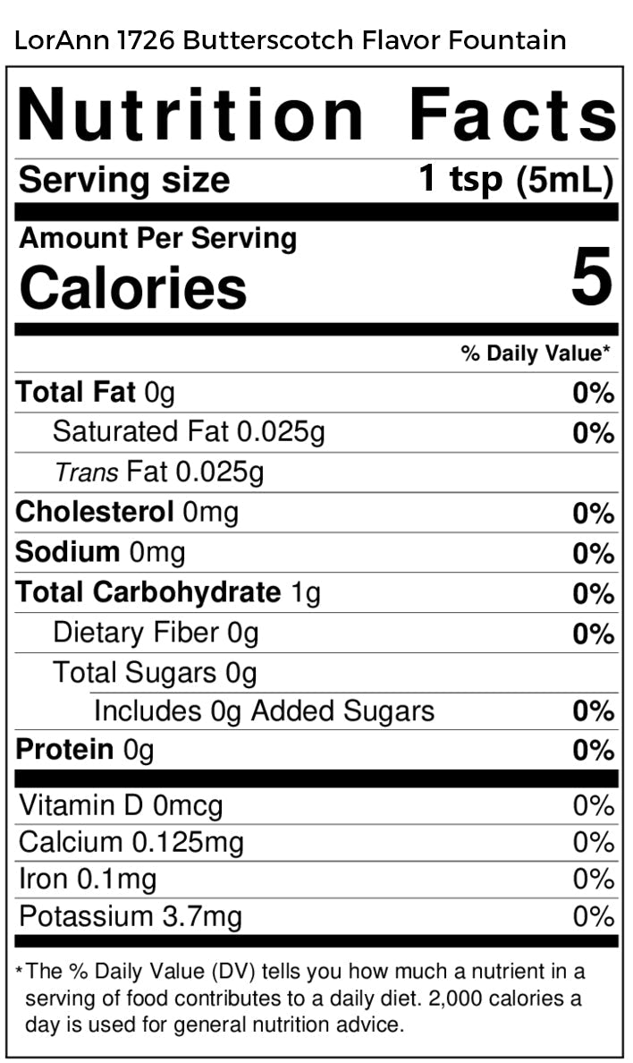 Butterscotch Flavor - 4 oz. - 32 oz. - Ice Cream and Beverage Flavors - LorAnn Oils - Canadian Distribution - Ships Free Within Canada on Orders Above CAD $199