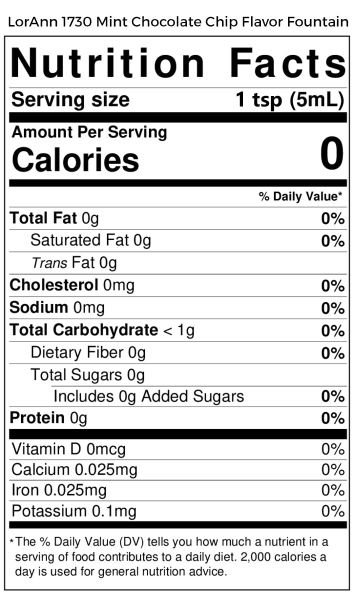 Chocolate Chip Mint Flavor - 4 oz. - 32 oz. - Ice Cream and Beverage Flavors - LorAnn Oils - Canadian Distribution - Ships Free Within Canada on Orders Above CAD $199