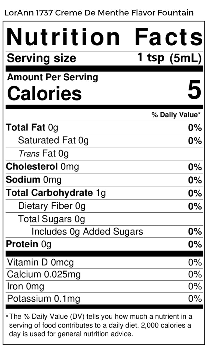 Creme de Menthe Flavor - 4 oz. - 32 oz. - Ice Cream and Beverage Flavors - LorAnn Oils - Canadian Distribution - Ships Free Within Canada on Orders Above CAD $199