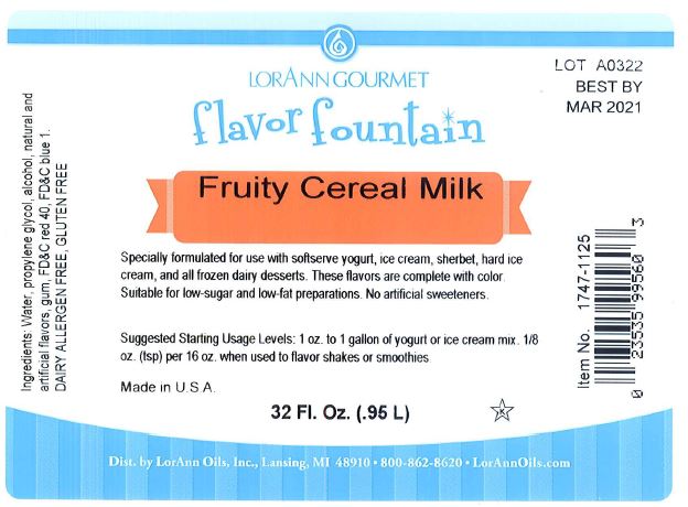 Fruity Cereal Milk Flavor Fountain - 4 oz. - 32 oz. - Ice Cream and Beverage Flavors - LorAnn Oils - Canadian Distribution - Ships Free Within Canada on Orders Above CAD $199