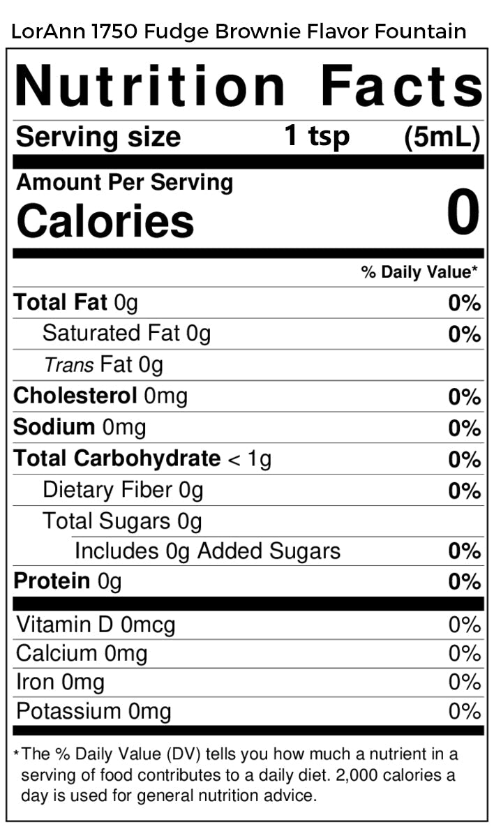 Fudge Brownie Chocolate Flavor Fountain - 4 oz. - 32 oz. - Ice Cream and Beverage Flavors - LorAnn Oils - Canadian Distribution - Ships Free Within Canada on Orders Above CAD $199