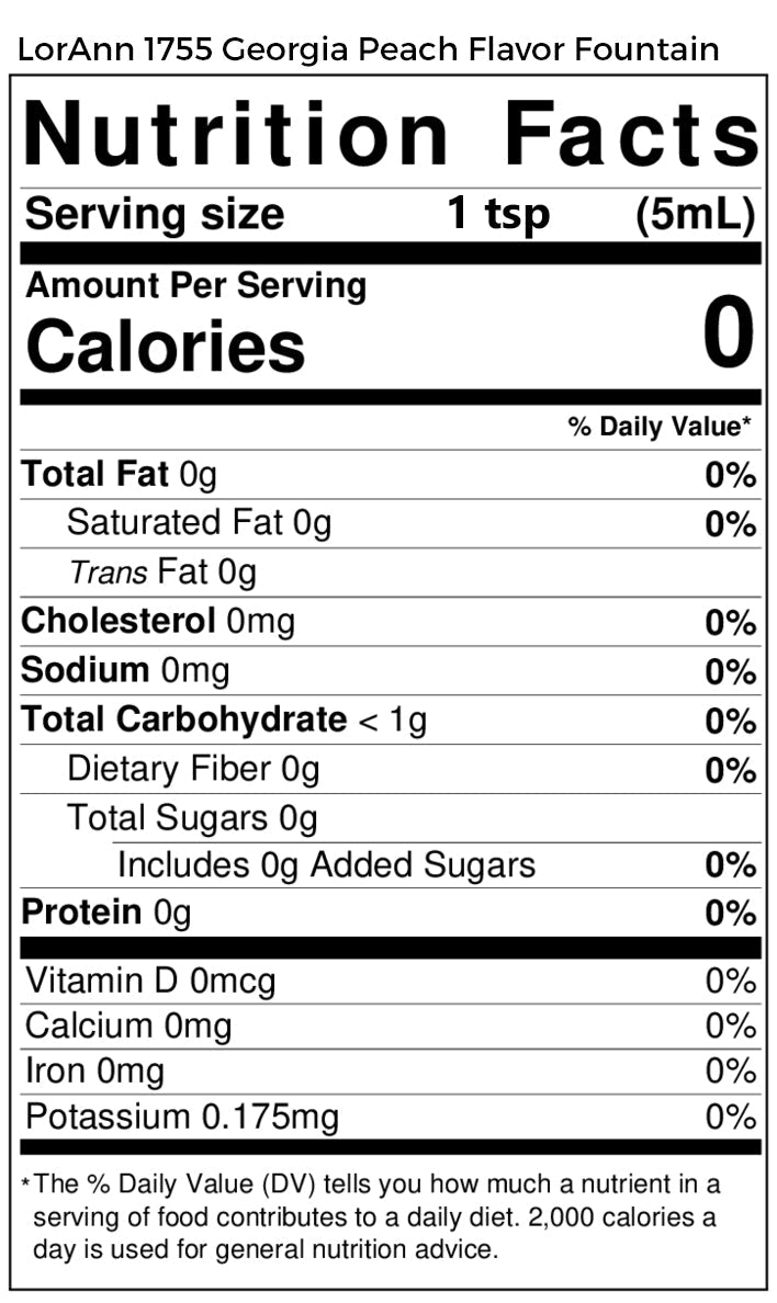 Georgia Peach Flavor Fountain - 4 oz. - 32 oz. - Ice Cream and Beverage Flavors - LorAnn Oils - Canadian Distribution - Ships Free Within Canada on Orders Above CAD $199