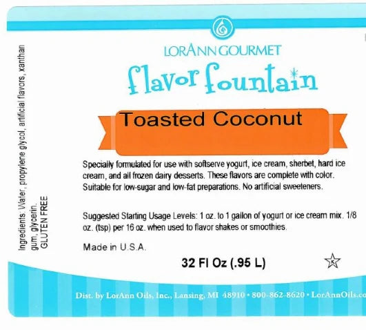 Toasted Coconut Flavor - 4 oz. - 32 oz. - Ice Cream and Beverage Flavors - LorAnn Oils - Canadian Distribution - Ships Free Within Canada on Orders Above CAD $199