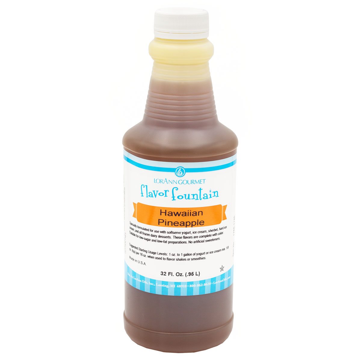 Hawaiian Pineapple Flavor - 4 oz. - 32 oz. - Ice Cream and Beverage Flavors - LorAnn Oils - Canadian Distribution - Ships Free Within Canada on Orders Above CAD $199