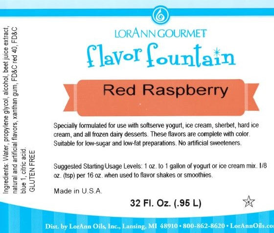 Red Raspberry Flavor - 4 oz. - 32 oz. - Ice Cream and Beverage Flavors - LorAnn Oils - Canadian Distribution - Ships Free Within Canada on Orders Above CAD $199