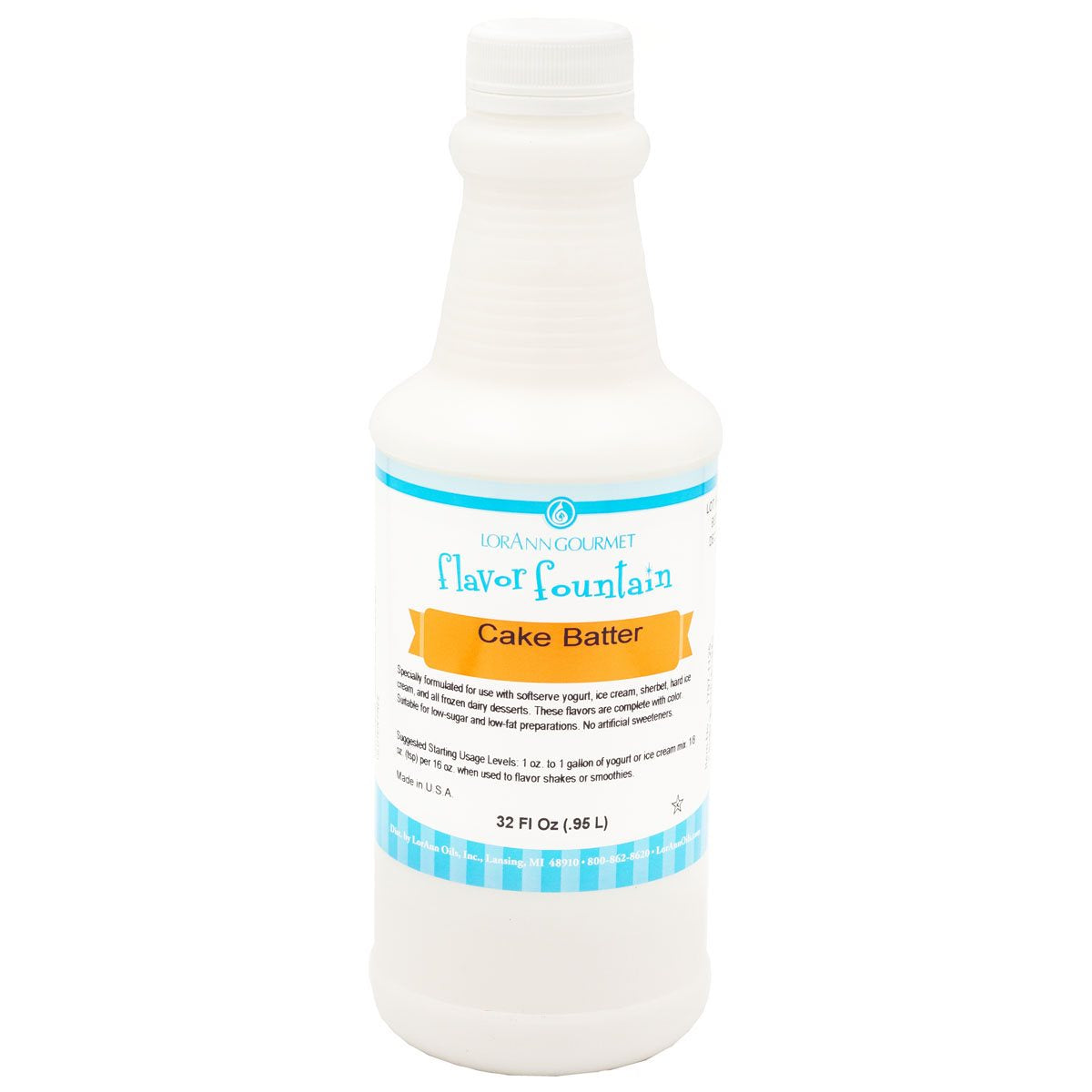 Cake Batter (White) Flavor - 4 oz. - 32 oz. - Ice Cream and Beverage Flavors - LorAnn Oils - Canadian Distribution - Ships Free Within Canada on Orders Above CAD $199