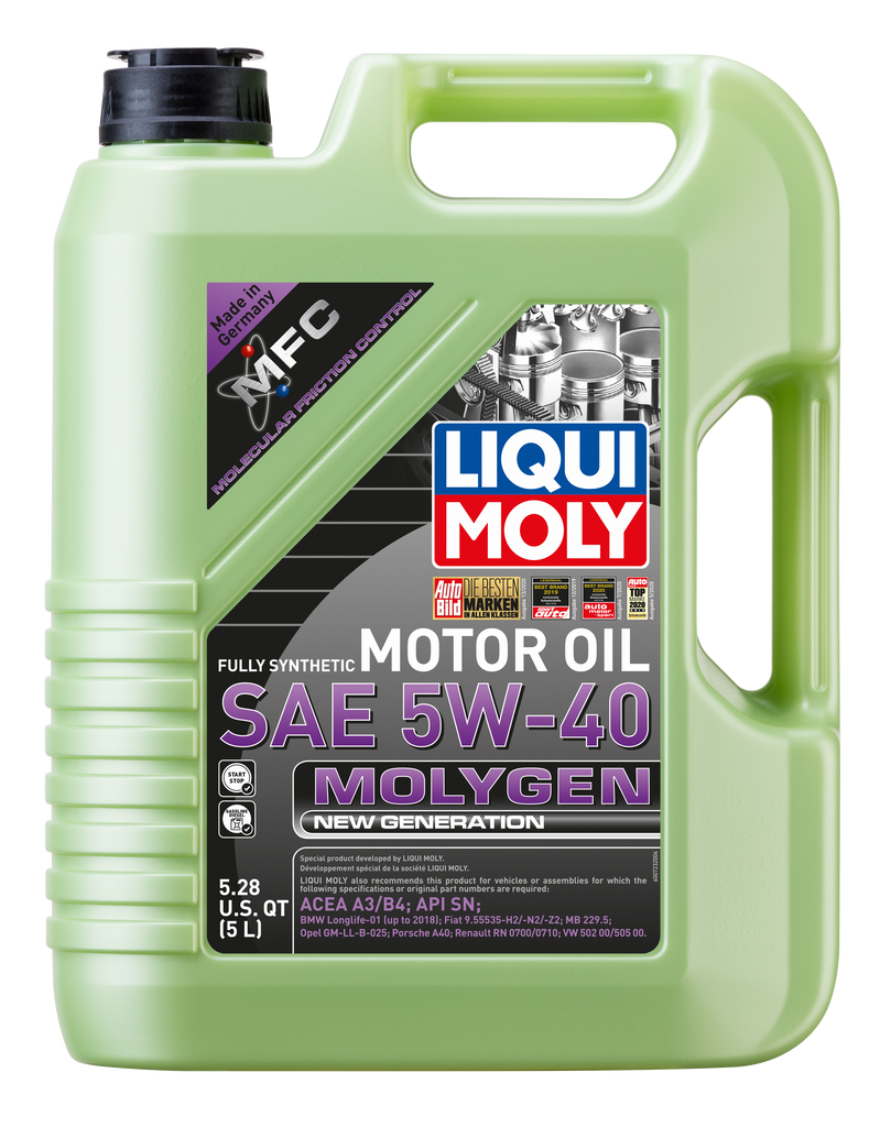 20232 LIQUI MOLY 5L Molygen New Generation Motor Oil 5W40 - XPart Supply