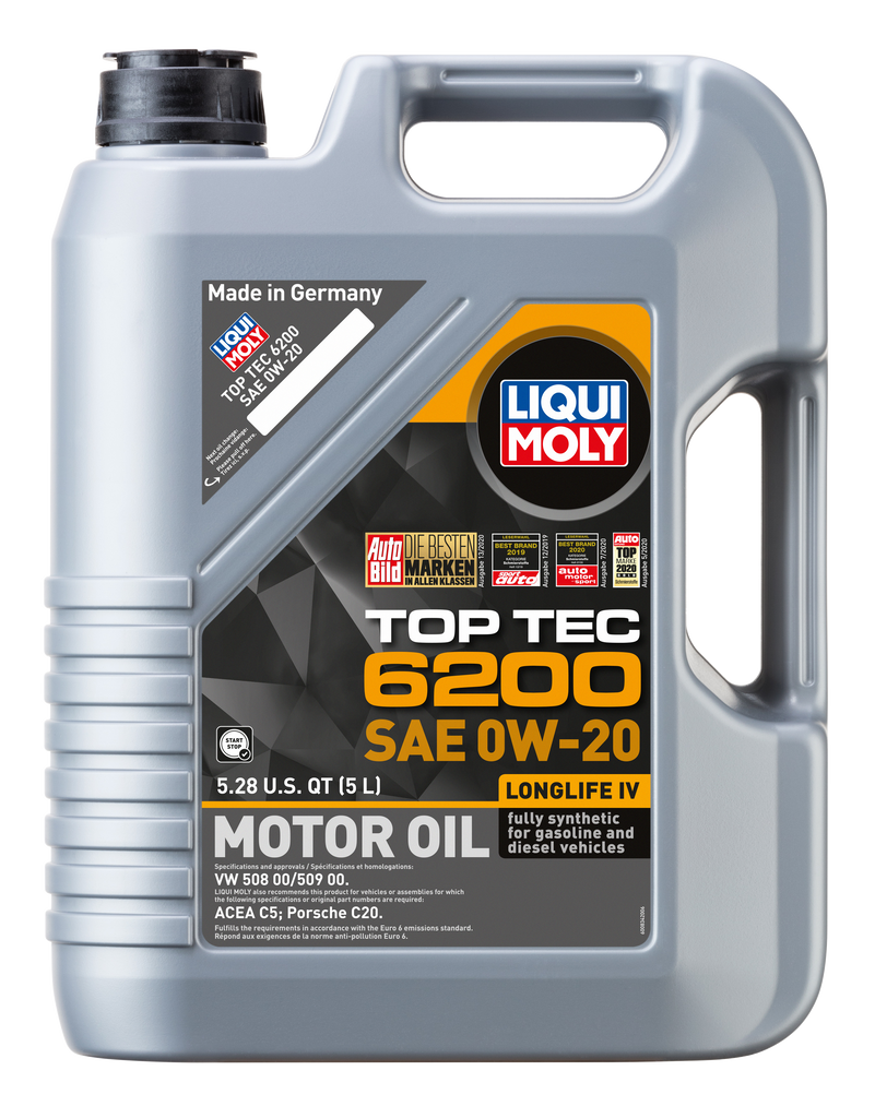 20238 LIQUI MOLY 5L Top Tec 6200 Motor Oil 0W20 - XPart Supply