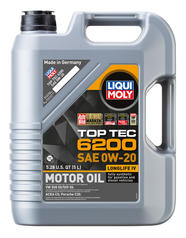 20238 LIQUI MOLY 5L Top Tec 6200 Motor Oil 0W20 - XPart Supply